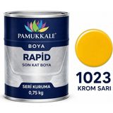 Pamukkale Arge Toptan Rapid Hızlı Kuruyan Metal Boyası Parlak 0.75 kg Krom Sarı Ral 1023 - KROM SARI-1023