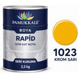 Pamukkale Arge Toptan Rapid Hızlı Kuruyan Metal Boyası Parlak 2.5 kg Krom Sarı Ral 1023 - KROM SARI-1023