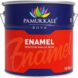 Pamukkale Enamel Sentetik Parlak Yağlı Boya 15 kg 80 Gloss Ral 2000 Caterpillar Sarı - diğer