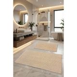 Pamukkale Yumuşacık Süper Emici 2'li%100 Pamuk Ultra Lüks Banyo Paspası Seti Çöl Sarısı 60x100 cm