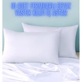 Pamuklu 10 Adet Beyaz Yastık Kılıfı İç Astar Fermuarlı