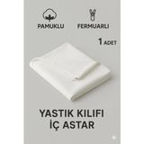 Pamuklu 1'li Fermuarlı Iç Yastık Kılıfı Beyaz Renkli Iç Astar Yastık Iç Kılıfı 50X 70 - Çok Renkli