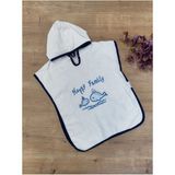 Pamuklu & Başlıklı Bebek Banyo Havlusu - Yumuşak & Su Emici Nakışlı Bebek Havlusu - Ekru - 1 - 3 Yaş
