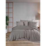 Pamuklu Beğenal Premium Çift Kişilik Nakışlı Pike Takımı - Vizon - 240 X 260 cm