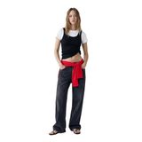 Pamuklu Cepli Düğmeli İspanyol Paça Crop Jean Pantolon - Kick Flare Jeans