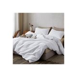 Pamuklu Çift Kişilik Fermuarlı Beyaz Yorgan Kılıfı Nevresim & Astar Sık Dokuma Kumaş 200x220 Cm NK200