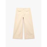 Pamuklu Düğmeli Normal Bel Cep Detaylı Bol Paça Pantolon - Culotte Jeans