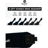 Pamuklu Erkek Babet Çorap Dikişsiz Görünmez Kaydırmaz Topuk Silikonlu 6’lı Paket - 40 - 44 - Lacivert - Antrasit
