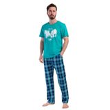 Pamuklu Erkek Büyük Beden Kısa Kol Pijama Takım, 311146