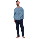 Pamuklu Erkek Büyük Beden Uzun Kol Pijama Takım, 503160