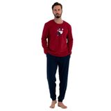Pamuklu Erkek İnterlok Uzun Kol Pijama Takım, 503140