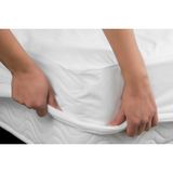 Pamuklu Fitted Yatak Koruyucu Alez Sıvı Geçirmez - 160 x 200 cm - Beyaz