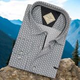 Pamuklu Gri Uzun Kollu Erkek Gömlek (Slim Fit Kalıp) - XL