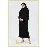 Pamuklu Iki Parça Kollu Namaz ve ümre Elbisesi.. - Siyah - Standart