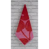 Pamuklu Kadife Desenli 50X110 cm Tekli Modern Havlu Baveno - Standart - Kırmızı