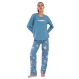 Pamuklu Kadın Büyük Beden Uzun Kol Pijama Takım, 403133