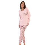 Pamuklu Kadın İnterlok Uzun Kol Pijama Takım, 404137