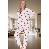 Pamuklu Kalpli Pijama Takımı Regular Kalıp Uzun Kollu Kışlık 2'li Konforlu Kesim
