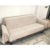 Pamuklu Kaymaz Alaca Maxi Boy Kolları Kapatan Koltuk Örtüsü (170 x 320)-BEJ - 170 x 310 cm