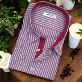 Pamuklu Klasik Kısa Kollu Pembe Cepli Erkek Gömlek (Regular Kalıp) - 3XL