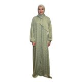 Pamuklu Kumaştan, Çiçek Desenli, Kolay Giyilir ve Pratik, Tek Parça Namaz Elbisesi Tek Beden