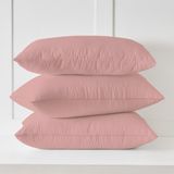 Pamuklu Kumaştan Fermuarlı Yastık Kılıfı (2 Adet) 50 x 70 cm - Pembe