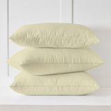 Pamuklu Kumaştan Fermuarlı Yastık Kılıfı (2 Adet) 50 x 70 cm - Sarı