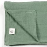 Pamuklu Müslin Battaniye Puset Örtüsü Hediyelik Çok Amaçlı Örtü 80x90cm Renk Seçenekli Yeşil