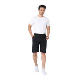 Pamuklu Örme Slim Fit Erkek Şort (Siyah, L)