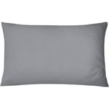 Pamuklu Orta Boy 40 x 60 cm Fermuarlı Yastık Kılıfı 2 Adet, Gri