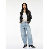 Pamuklu Rahat Kalıp Düğmeli Cepli Balon Jean Pantolon - Balloon Fit Jeans
