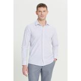 Pamuklu Slim Fit Dar Kesim Klasik Yaka Baskılı Gömlek