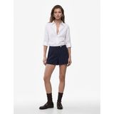 Pamuklu Slim Fit Kolları Katlama Detaylı Uzun Kollu Poplin Gömlek