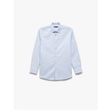 Pamuklu Slim Fit Uzun Kollu İtalyan Yaka Gömlek