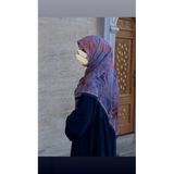 Pamuklu Soft Âlâ Desen Eşarp-Morcivert