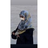 Pamuklu Soft Âlâ Desen Eşarp-Siyah