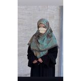Pamuklu Soft Âlâ Desen Eşarp-Su Yeşili