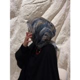 Pamuklu Soft Lara Desen Eşarp-Gri