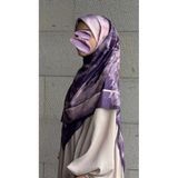 Pamuklu Soft Luna Desen Eşarp-Lila