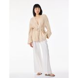 Pamuklu Uzun Kollu Beli Bağlamalı Müslin Kimono