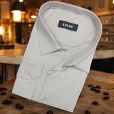 Pamuklu Uzun Kollu Ekru Erkek Gömlek (Regular Kalıp) - 4XL