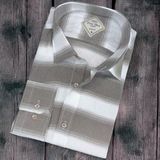 Pamuklu Uzun Kollu Erkek Gömlek (Slim Fit Kalıp) - Vizon