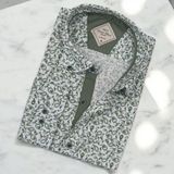 Pamuklu Uzun Kollu Haki Erkek Gömlek (Slim Fit Kalıp) - 2XL