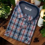 Pamuklu Uzun Kollu Kareli Erkek Gömlek (Regular Kalıp) - 2XL - Renkli