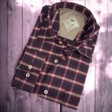 Pamuklu Uzun Kollu Oduncu Erkek Gömlek (Regular Kalıp) - 2XL - Bordo