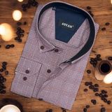 Pamuklu Uzun Kollu Pembe Erkek Gömlek (Regular Kalıp) - 2XL