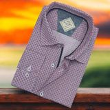 Pamuklu Uzun Kollu Pembe Erkek Gömlek (Slim Fit Kalıp) - XL