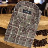 Pamuklu Uzun Kollu Vizon Erkek Gömlek (Regular Kalıp) - 3XL