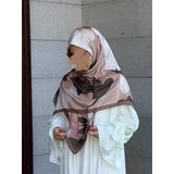 Pamuklu Vera Desen Eşarp-Kahve