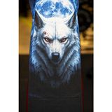 Pamuklu Yeni Nesil Fitness Spor Havlusu - Dijital Baskılı - Hızlı Kuruyan Mikrofiber | Kurt - 35 x 90 cm - Çok Renkli